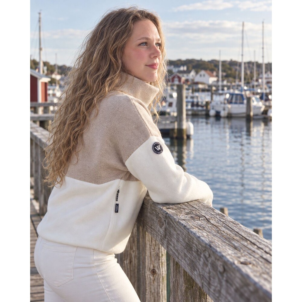 Holebrook Sweden Elin Windproof Sweater Womens XL Khaki Off White 100% Cotton